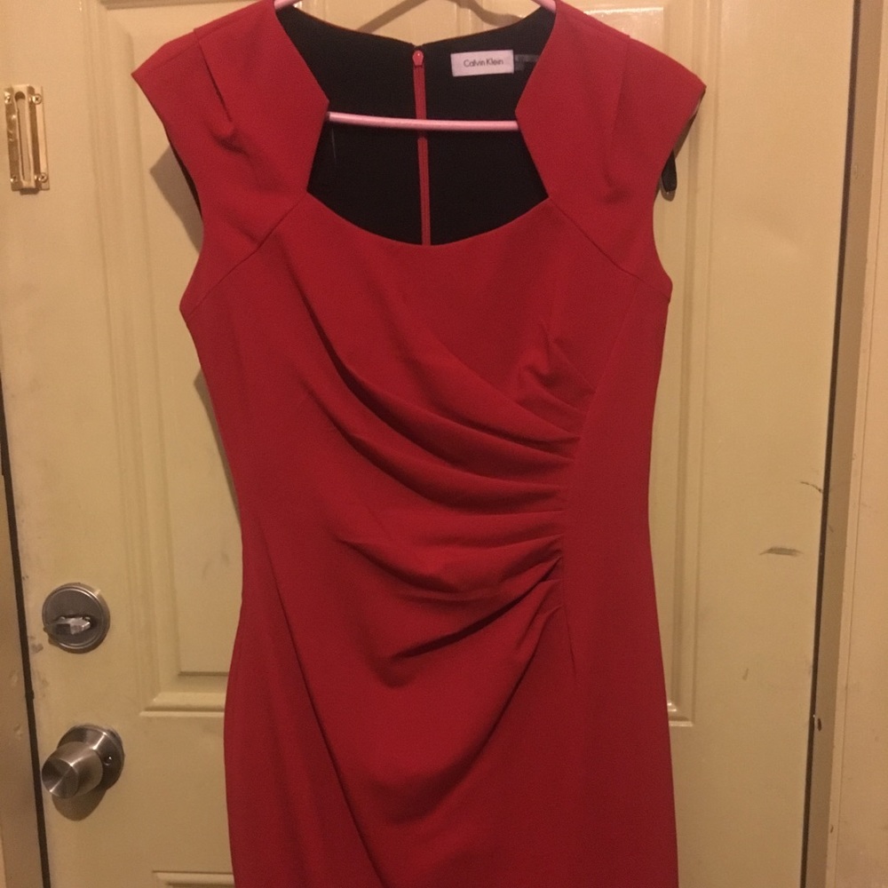 Stunning Calvin Klein Red Dress Small